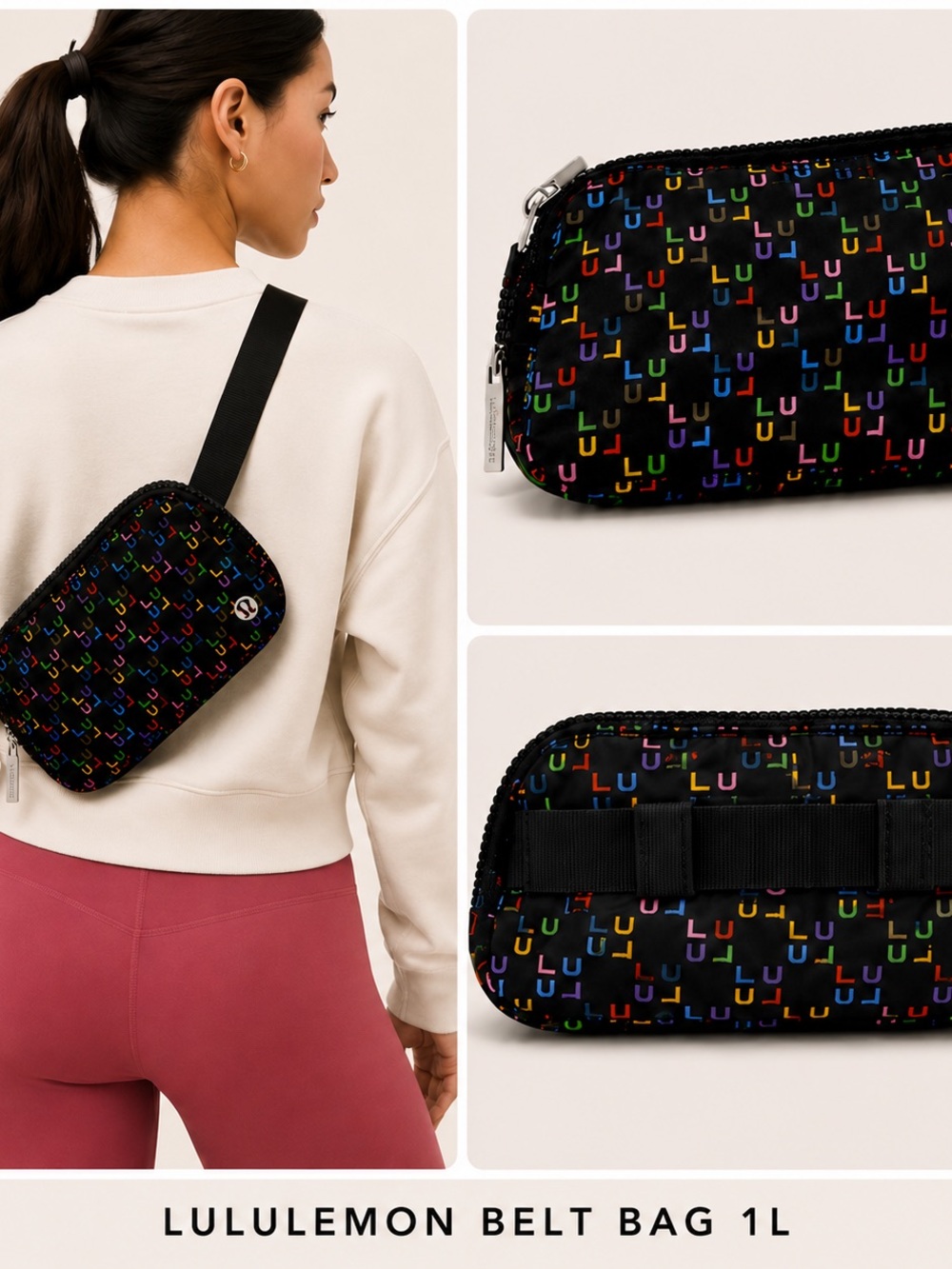 Lululemon Everywhere Belt Bag Pouch Color: LULB/BLK/SLVR 1L